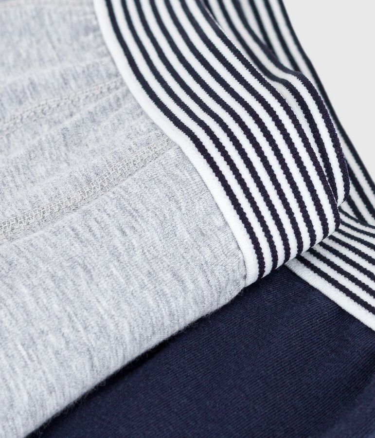 Set Kinder-Boxershorts aus einfarbiger Baumwolle mit Elastan vielfarbig