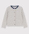 Kinder-Cardigan aus Molton für Mädchen grau BELUGA/blau MEDIEVAL