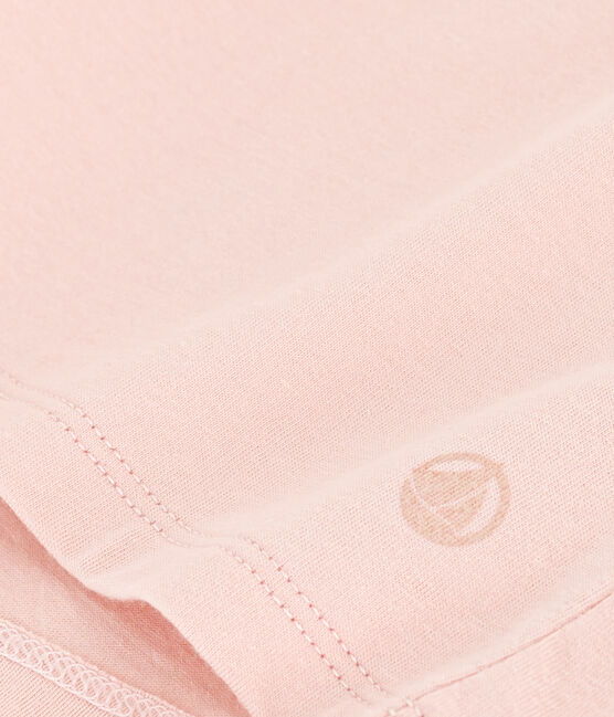 Damen-T-Shirt LE DROIT aus Baumwolle mit Rundhalsausschnitt rosa SALINE