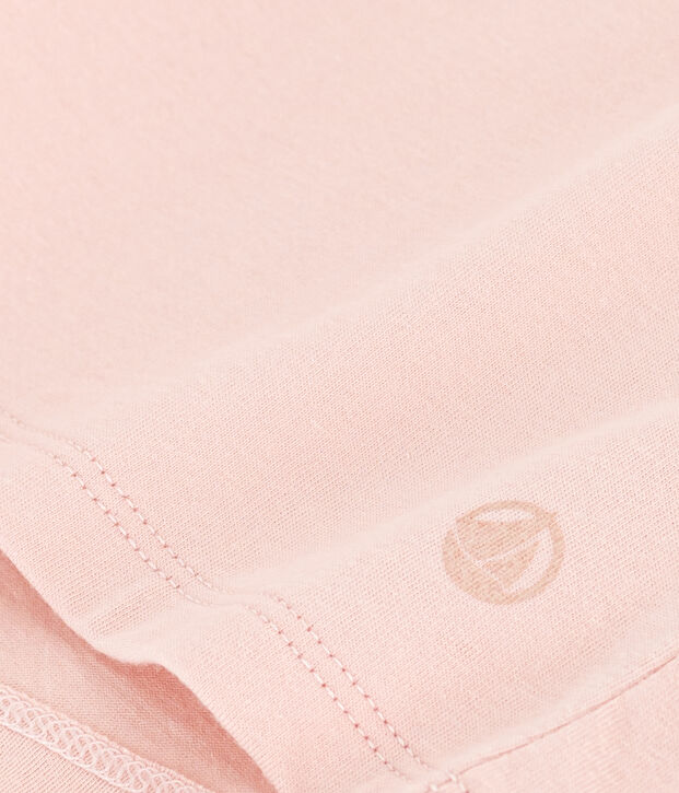 Damen-T-Shirt LE DROIT aus Baumwolle mit Rundhalsausschnitt rosa