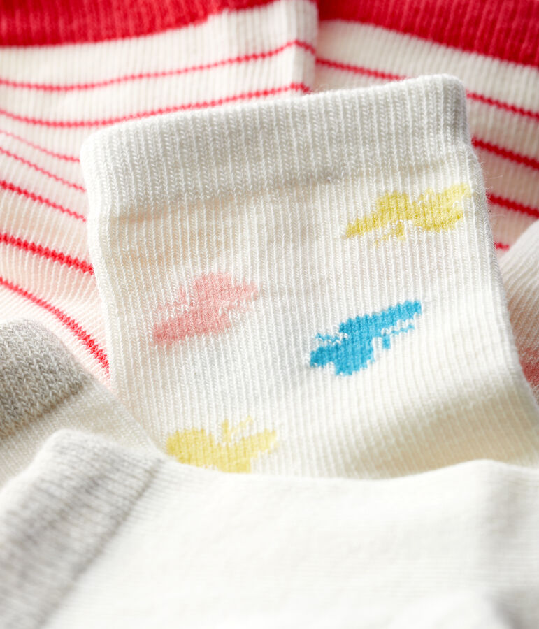 3er-Set Babysocken f&uuml;r M&auml;dchen vielfarbig