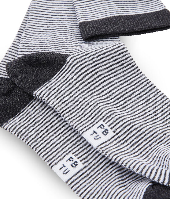 Kniesocken für Damen blau SMOKING/weiss MARSHMALLOW