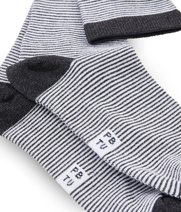 Kniesocken f&uuml;r Damen blau/weiss