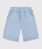 Kinder-Bermudashorts aus einfarbiger Baumwolle blau