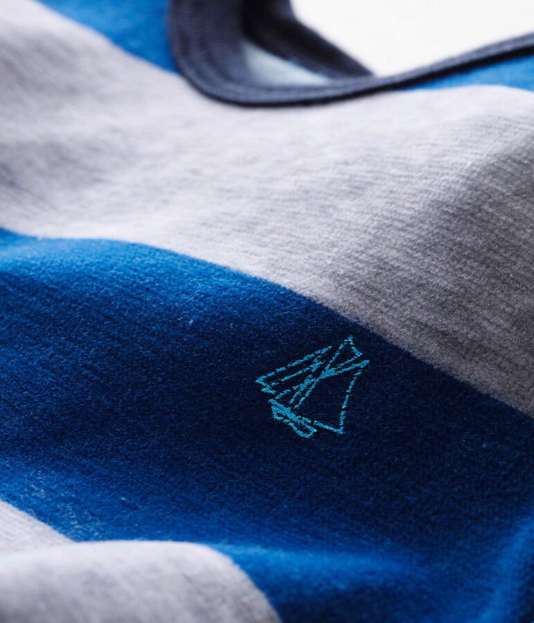 Baby Jungen Strampler blau/grau