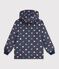 Kinder-Regenjacke mit Herzmotiv blau/vielfarbig