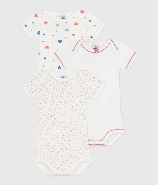 Set kurzärmeliger Baby-Bodys aus Baumwolle mit Herzmotiv variante 1