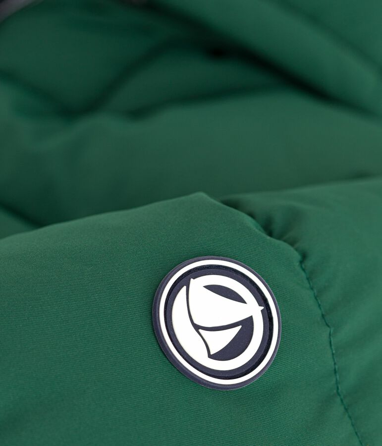 Einfarbige Kinder-Winterjacke gr&uuml;n