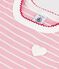 Kurz&auml;rmeliges Kinder-Kleid aus Baumwolle mit Streifen rosa/weiss