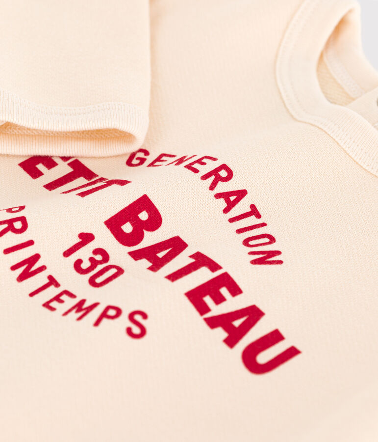 Baby-Sweatshirt aus Molton naturfarben