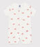 Baby-Kurzoverall aus Baumwolle mit Krebs-Motiv weiss MARSHMALLOW/weiss MULTICO