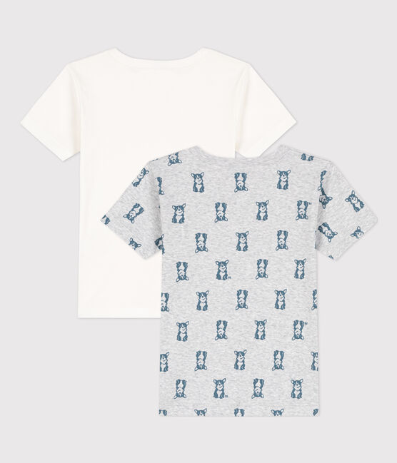 2er-Set kurzärmelige Baumwoll-T-Shirts für Jungen mit Hundemotiv variante 1
