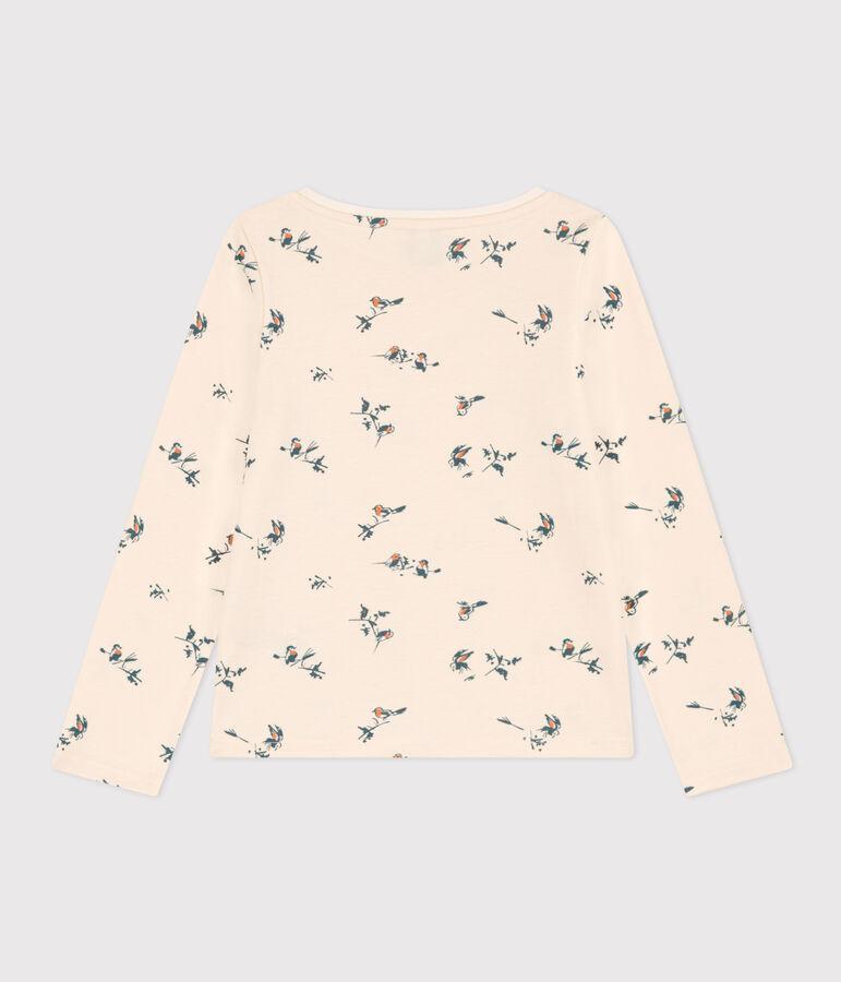 Lang&auml;rmeliges T-Shirt mit Blumenprint aus Baumwolle f&uuml;r Kinder/M&auml;dchen naturfarben/vielfarbig