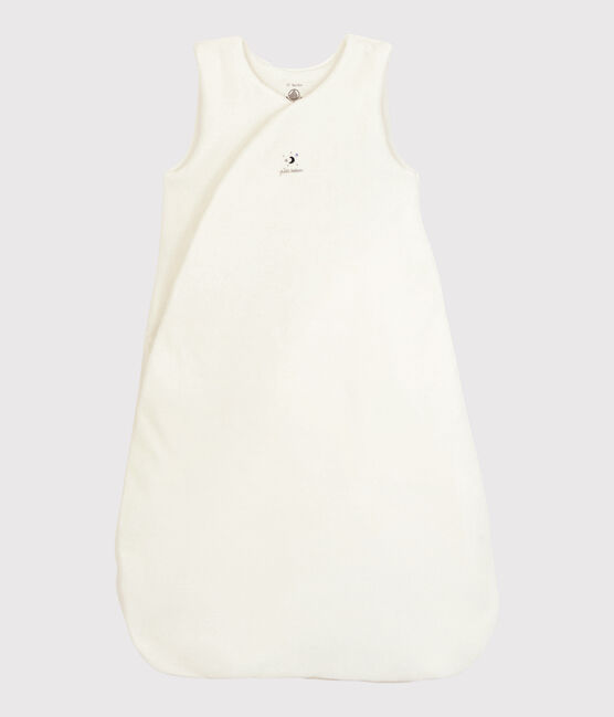 Baby-Schlafsack aus Bio-Baumwoll-Velours mit Häschen-Motiv weiss MARSHMALLOW