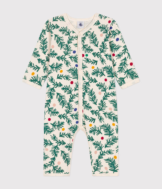 Gemusterter Baby-Pyjama ohne F&uuml;&szlig;e aus Baumwolle rot/rot