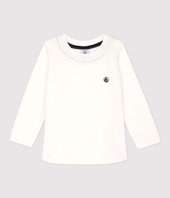 Baby-T-Shirt aus Baumwolle weiss MARSHMALLOW
