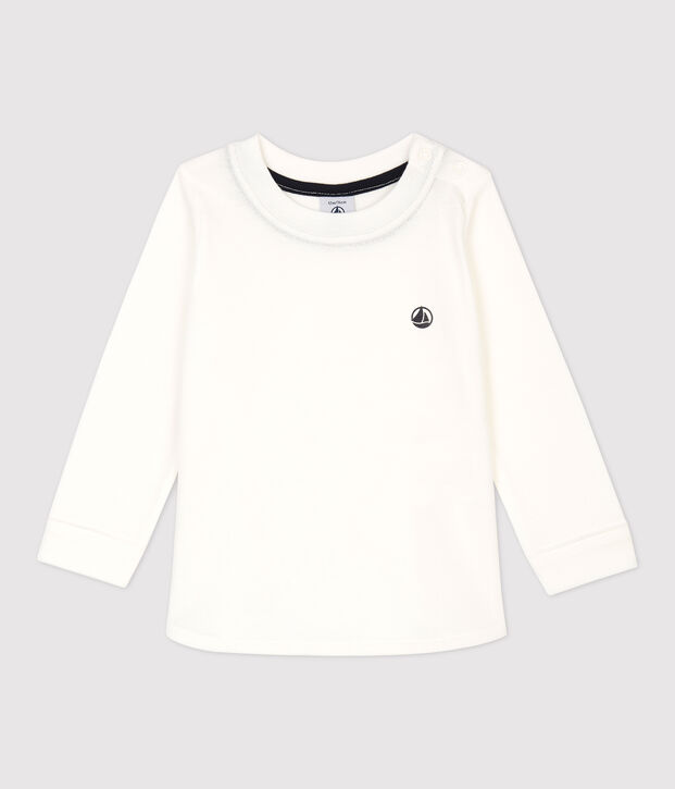 Baby-T-Shirt aus Baumwolle weiss