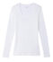 Leichtes langärmeliges baumwoll-t-shirt damen weiss MARSHMALLOW