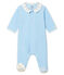 Baby-Strampler aus Velours für Jungen blau TOUDOU