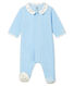 Baby-Strampler aus Velours für Jungen