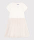 Kurzärmeliges Kinder-Kleid aus Baumwolle und Tüll
