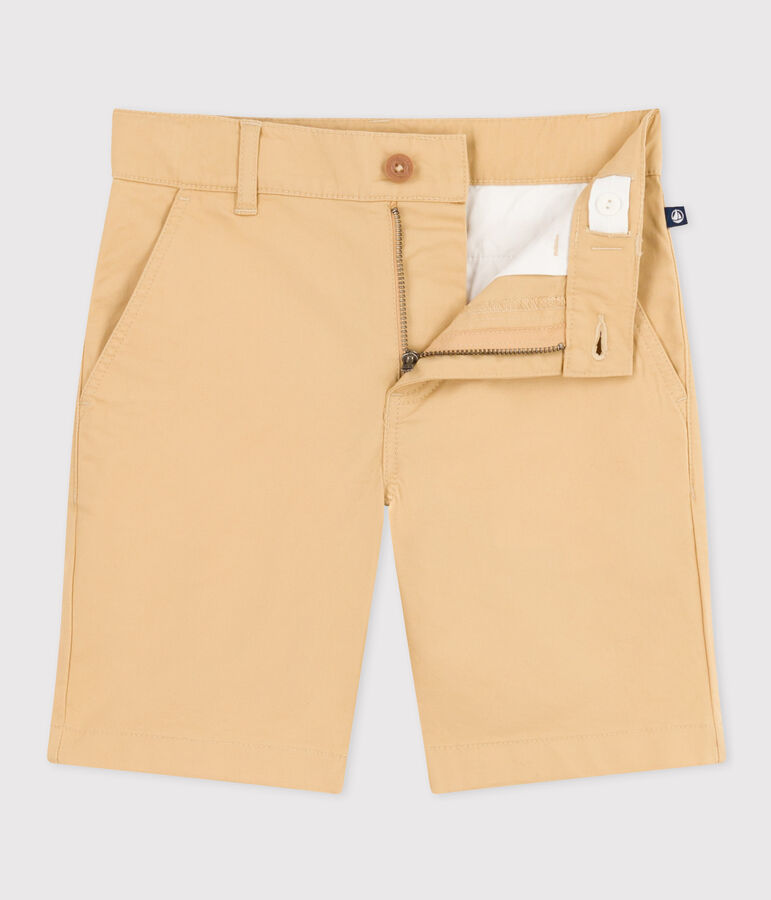 Kinder-Bermudashorts aus Baumwoll-Kattun f&uuml;r Jungen beige