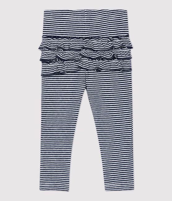 Baby-Leggings aus Baumwolle. blau SMOKING/weiss MARSHMALLOW