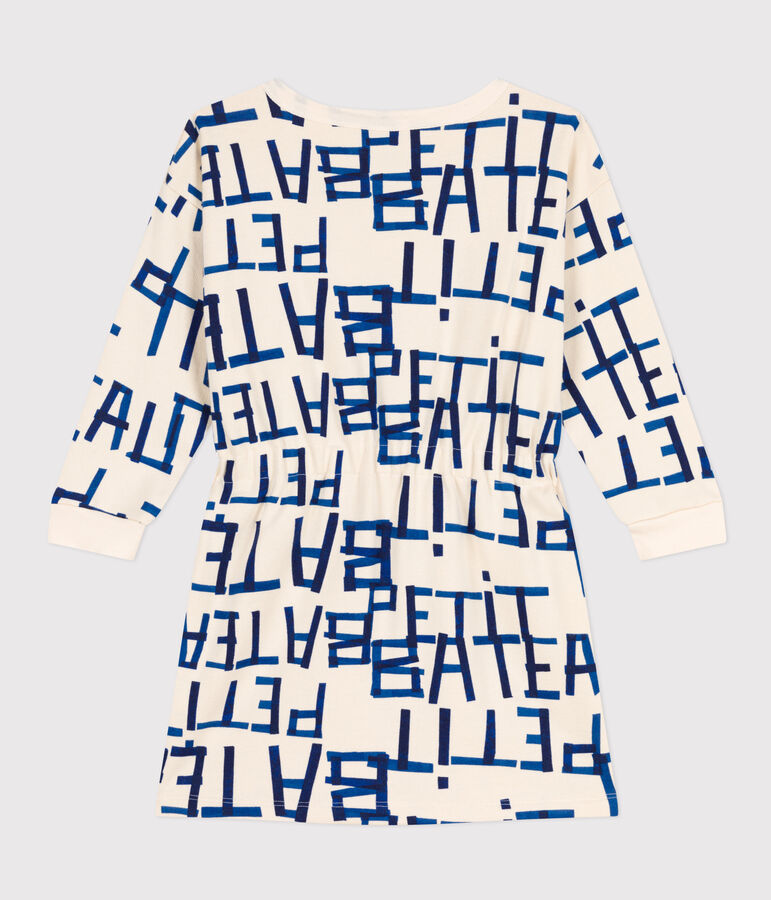 Lang&auml;rmeliges Kinderkleid mit Printmotiv f&uuml;r M&auml;dchen naturfarben/vielfarbig