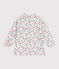 Baby-T-Shirt mit UV-Schutz, Blumenmuster weiss MARSHMALLOW/weiss MULTICO
