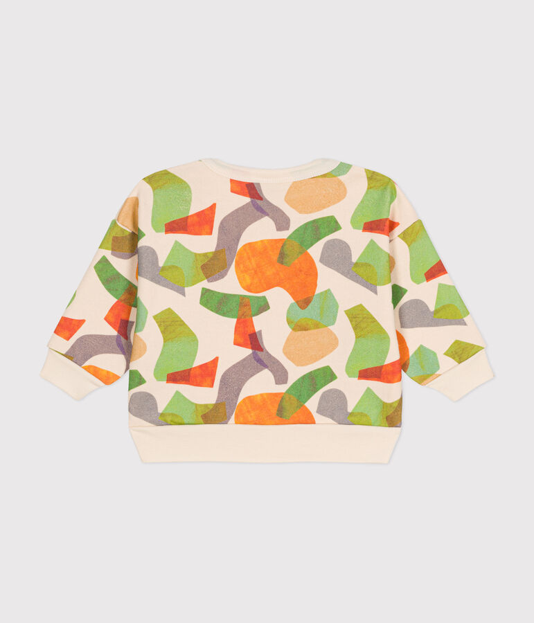 Baby-Sweatshirt aus Molton naturfarben/vielfarbig