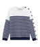 Damenpullover blau SMOKING/weiss MARSHMALLOW