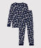Snugfit-Kinderpyjama mit Sternen-Print für Jungen blau SMOKING/weiss MARSHMALLOW