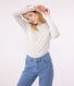 Langärmeliges Damen-T-Shirt L'Iconique aus einfarbigem Rippstrick
