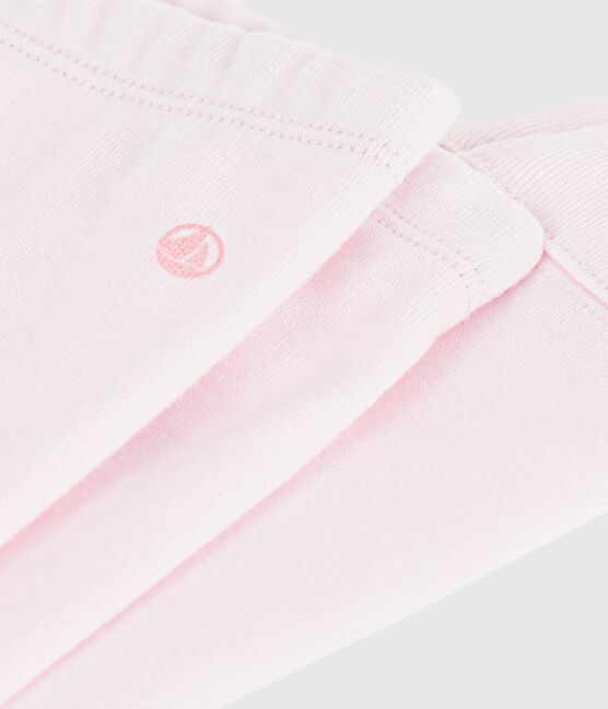Baby-Leggings aus einfarbiger Baumwolle rosa BARELY