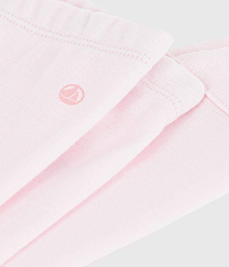 Baby-Leggings aus einfarbiger Baumwolle rosa