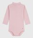 Baby-Body mit Rollkragen aus einfarbiger Baumwolle 