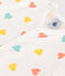 Baby-Kurzoverall aus Baumwolle mit Herzen weiss MARSHMALLOW/weiss MULTICO