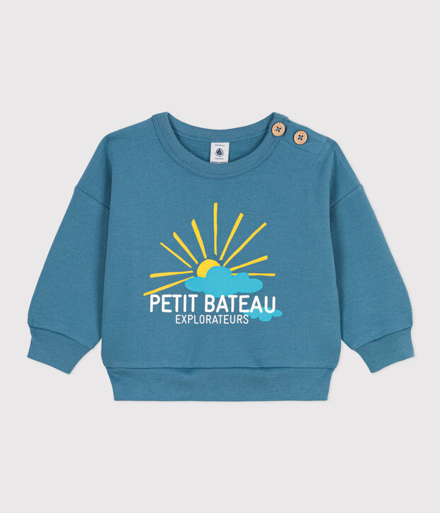 Baby-Sweatshirt aus leichtem Molton blau
