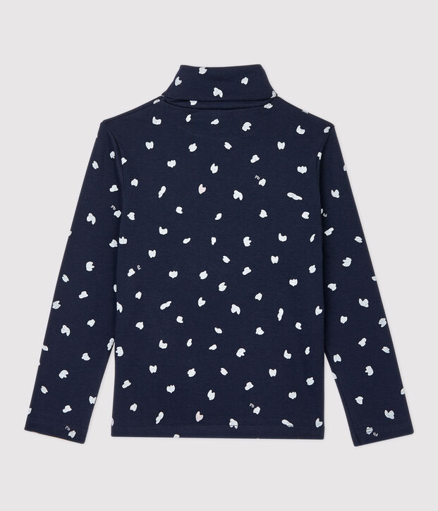 Kinder-Unterziehpullover aus Baumwolle f&uuml;r M&auml;dchen blau/vielfarbig