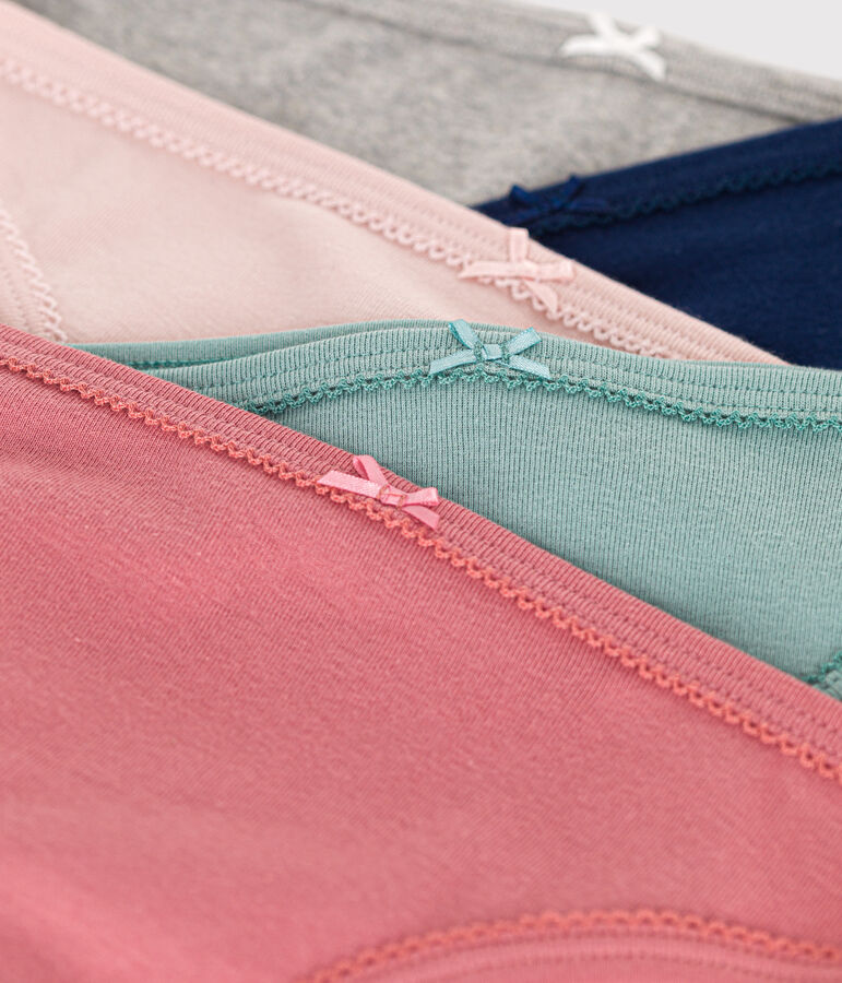 5er-Set Damen-Slips aus Baumwolle vielfarbig