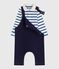 Baby-Geschenkset aus Baumwolle: Latzhose und Body variante 1