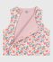 Wendbare Baby-Weste aus bedruckter Baumwolle weiss MARSHMALLOW/rosa JOLI