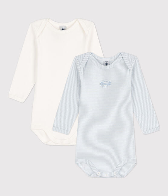 2er-Set langärmelige Baby-Bodys aus Baumwolle mit Ringelstreifen variante 1