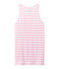Gestreiftes Damen-Top aus Original-Rippstrick rosa BABYLONE/weiss MARSHMALLOW