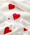 Baby-Geschenk-Set aus Bio-Baumwolle mit roten Herzen weiss MARSHMALLOW/rot TERKUIT