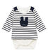 Gestreifter baby-t-shirt-body jungen