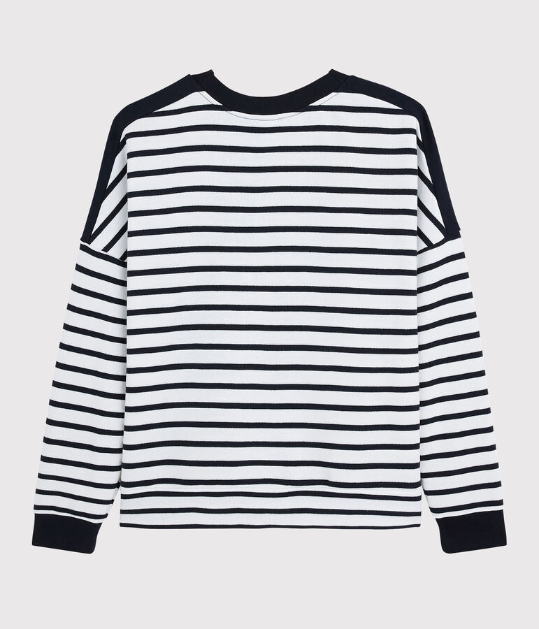 Damen Sweatshirt weiss/blau