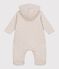 Wattierter Baby-Overall mit Kapuze und F&uuml;&szlig;chen, einfarbig beige MONTELIMAR CHINE