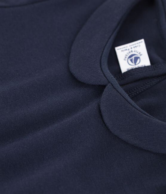 Kurzärmeliges Kinder-T-Shirt aus Bio-Baumwolle für Mädchen blau SMOKING