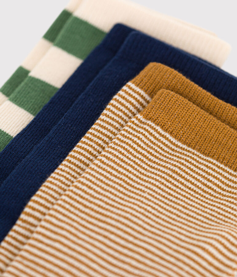 3er-Set Kinder-Socken aus gestreifter Baumwolle vielfarbig